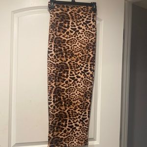 Leopard pencil skirt